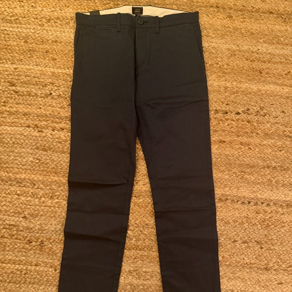 NWT J.Crew Men's 484 Slim Straigh Pants Chinos Navy Blue 29x32. New.